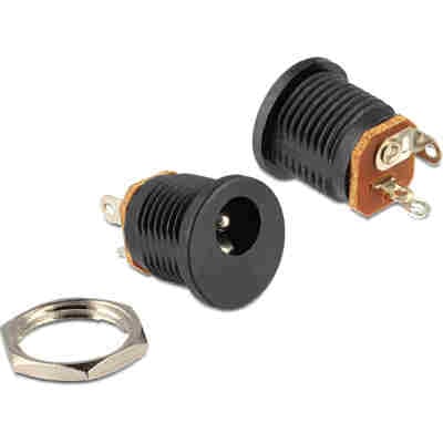 DELOCK βύσμα τροφοδοσίας DC 2.1 x 5.5mm 65503, μαύρο