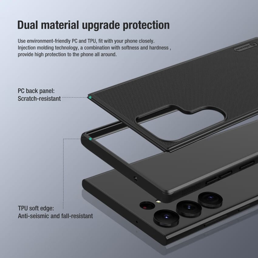 NILLKIN θήκη Super Frosted Shield Pro για Samsung S23 Ultra, μαύρο - Image 3