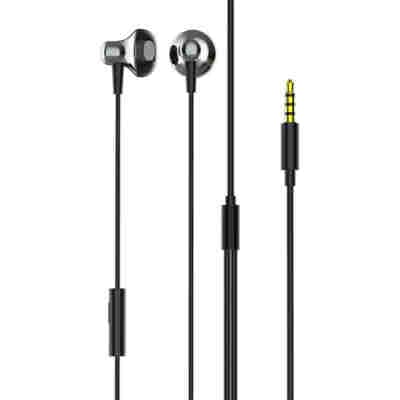 LDNIO earphones με μικρόφωνο HP08, 3.5mm σύνδεση, Φ13mm, 1.2m, γκρι