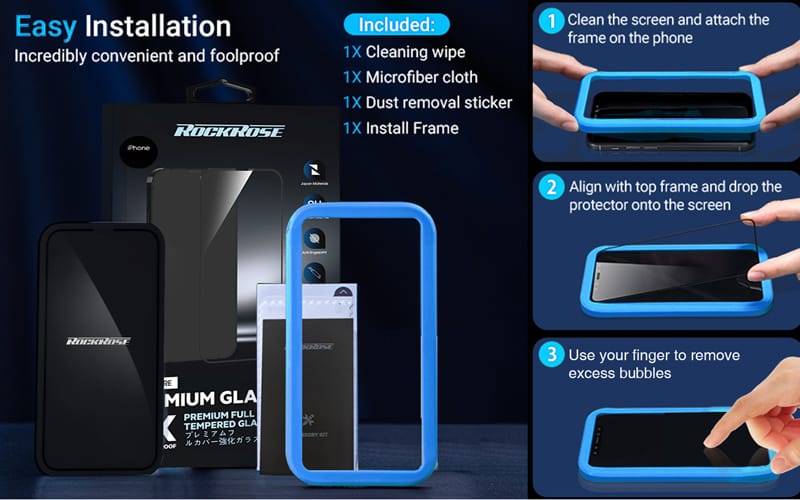 ROCKROSE tempered glass 2.5D Sapphire Full Cover για iPhone 13 mini - Image 3