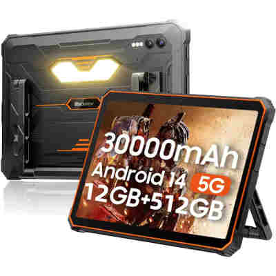 BLACKVIEW OCTA-CORE RUGGED TABLET 10.95' (12GB+512GB) ACTIVE 10 PRO 5G NFC SIM ANDROID 14 ORANGE