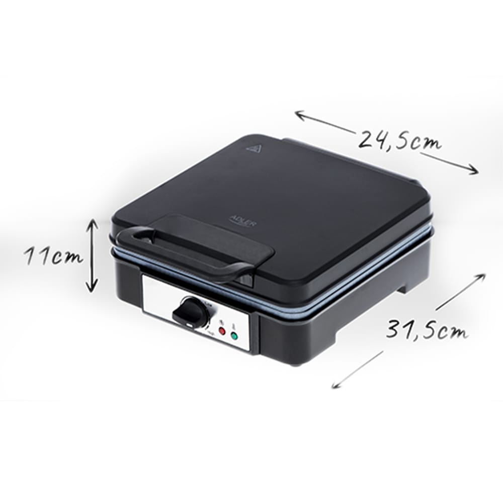 ADLER WAFFLE MAKER 1800W - Image 3