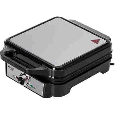 ADLER WAFFLE MAKER 1800W BLACK/SILVER