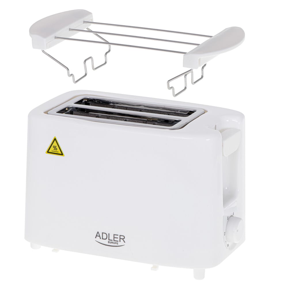 ADLER TOASTER 2 SLICE 900W WHITE - Image 3