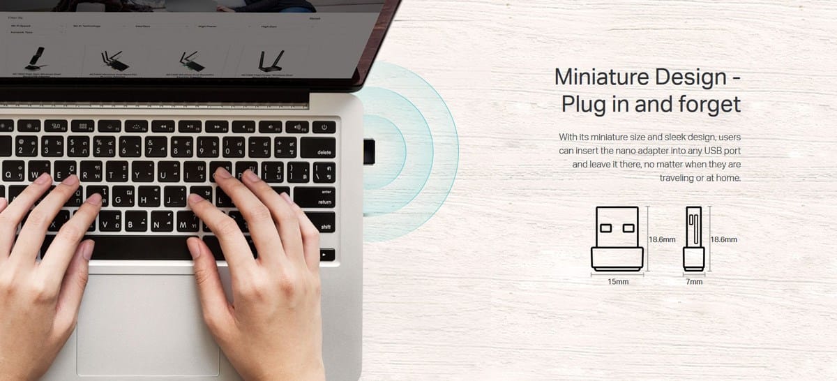 TP-LINK ασύρματος USB αντάπτορας δικτύου Archer T2U Nano, 600Mbps, V.1 - Image 4