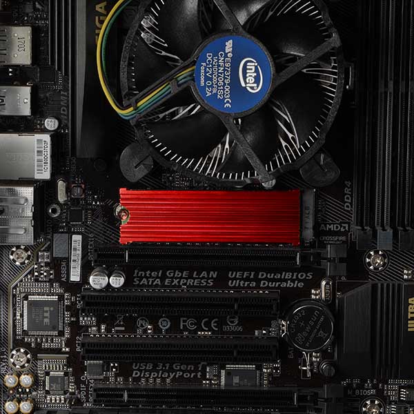 AXAGON CLR-M2 PASSIVE - M.2 SSD, 80MM SSD, ALU BODY, SILICONE THERMAL PADS - Image 4