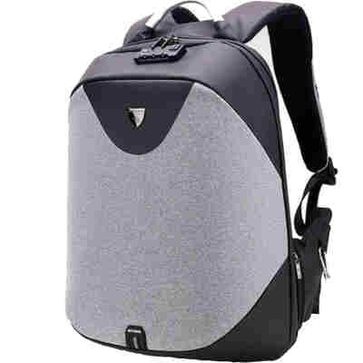 ARCTIC HUNTER τσάντα πλάτης B00208 με θήκη laptop 15.6", λουκέτο TSA, 24L, γκρι