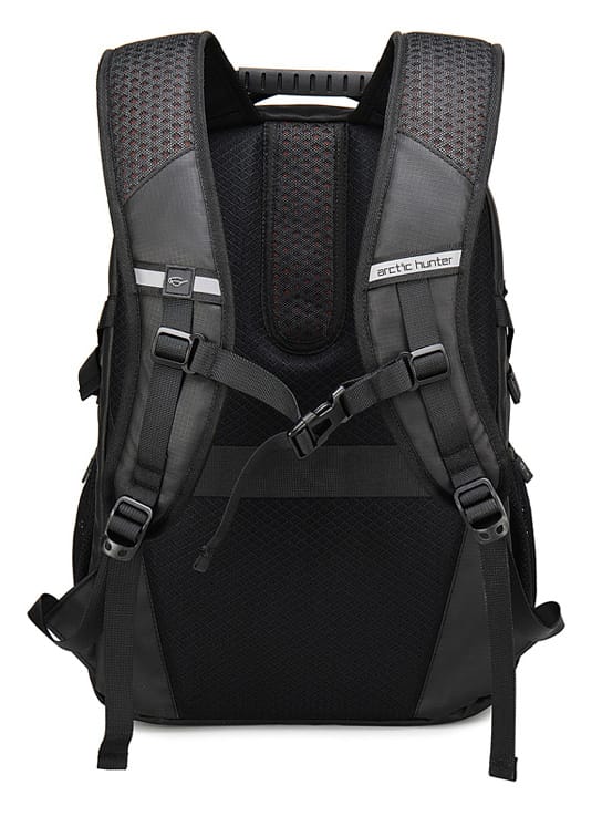 ARCTIC HUNTER τσάντα πλάτης B00388 με θήκη laptop 15.6", USB, 27L, μαύρη - Image 3