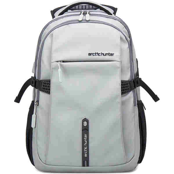 ARCTIC HUNTER τσάντα πλάτης B00388 με θήκη laptop 15.6", USB, 27L, γκρι
