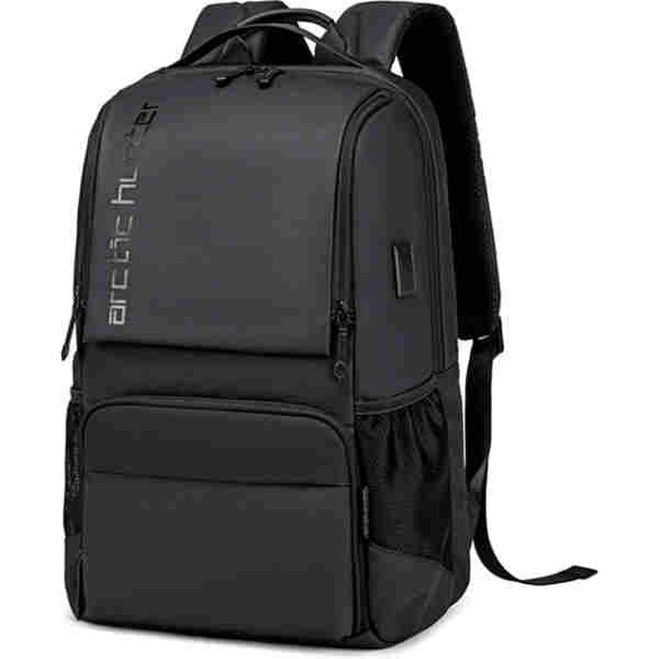 ARCTIC HUNTER τσάντα πλάτης B00532 με θήκη laptop 15.6", USB, 28L, μαύρη