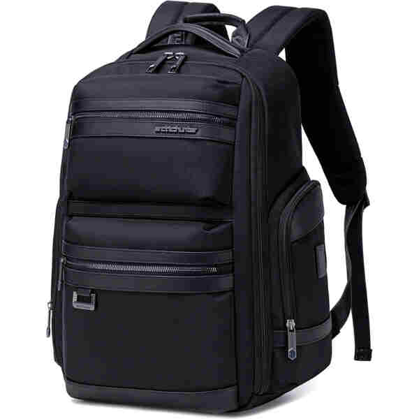ARCTIC HUNTER τσάντα πλάτης B00682 με θήκη laptop 15.6", USB, λουκέτο TSA, 23.5L, μαύρη