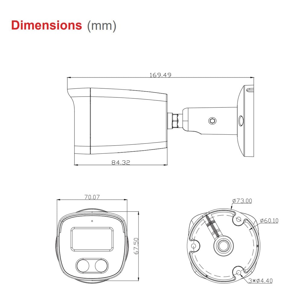 LONGSE IP κάμερα BMSCKL2RC-28PM με μικρόφωνο, 2MP, 2.8mm, αδιάβροχη IP67, PoE - Image 3