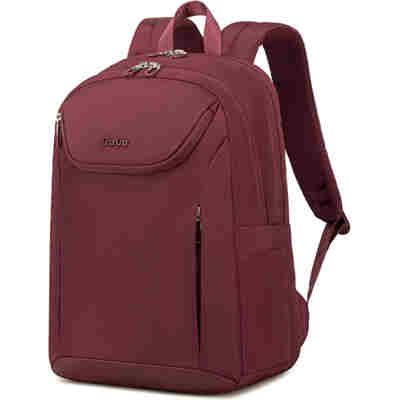 CHANTRIA γυναικεία τσάντα πλάτης CB00638 με θήκη laptop 15.6", 20.2L, κόκκινη