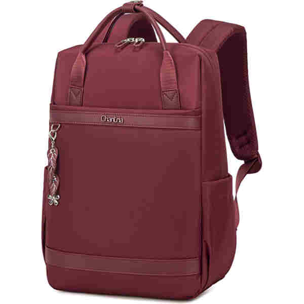 CHANTRIA γυναικεία τσάντα πλάτης CB00639 με θήκη laptop 14", 12.5L, κόκκινη