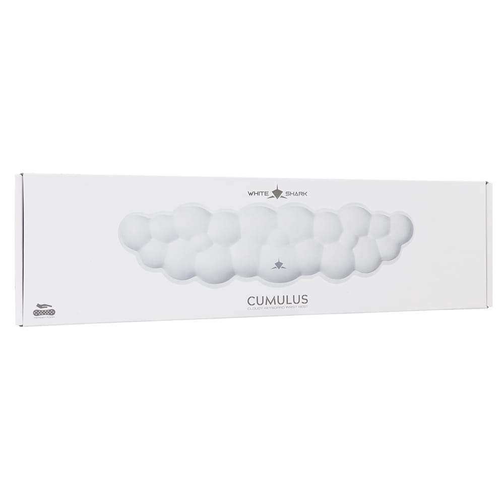 WHITE SHARK KEYBOARD WRIST REST KP-012 CUMULUS WHITE - Image 3
