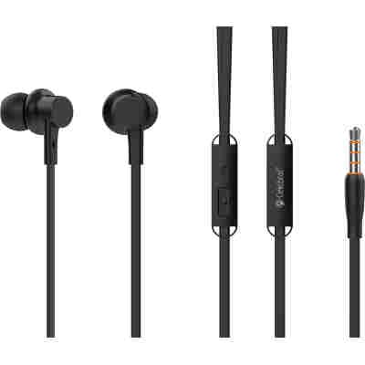 CELEBRAT earphones με μικρόφωνο G19, 3.5mm σύνδεση, Φ10mm, 1.2m, μαύρα