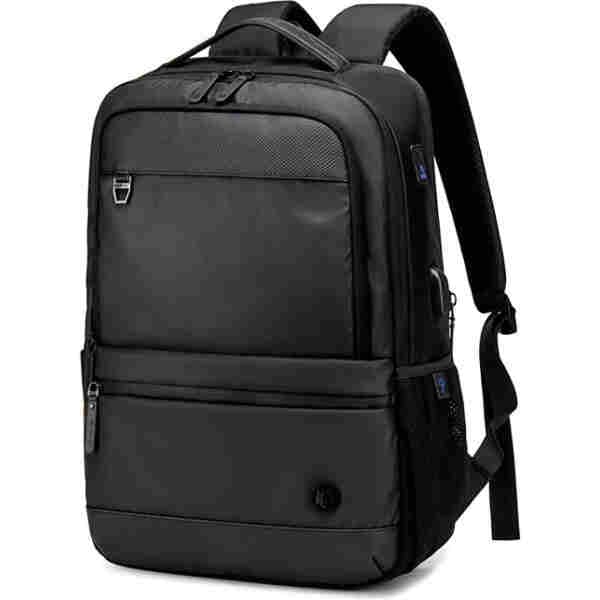 GOLDEN WOLF τσάντα πλάτης GB00402, με θήκη laptop 15.6", 20-25L, μαύρη