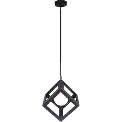 POWERTECH φωτιστικό οροφής HLL-0011, E27, 16x16x16cm, μεταλλικό, μαύρο