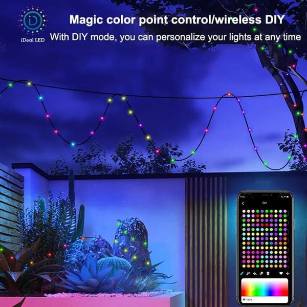 POWERTECH smart LED καλωδιοταινία HLL-0132, RGB, IP44, Bluetooth, 15m - Image 4