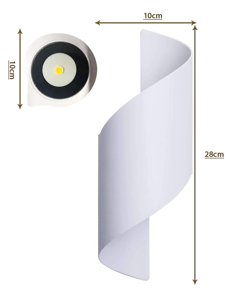 POWERTECH LED φωτιστικό τοίχου HLL-0162, 10W, 4000K, 800lm, IP65, λευκό - Image 4