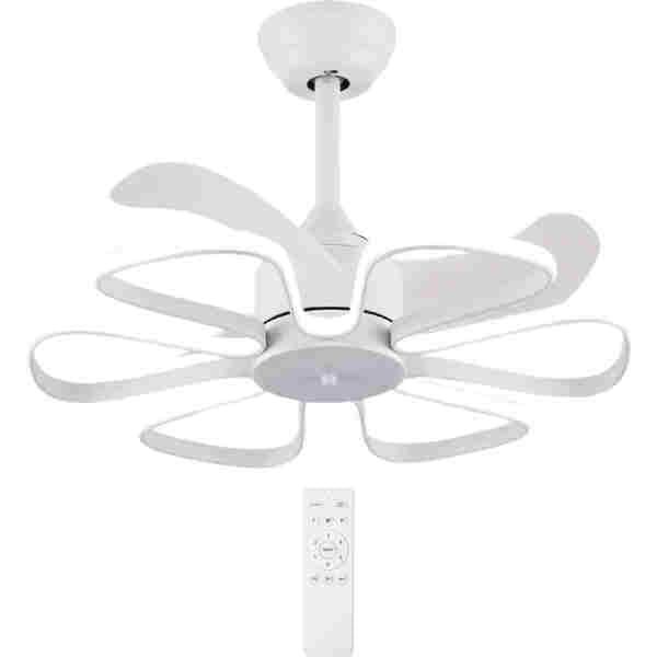 POWERTECH ανεμιστήρας οροφής HLL-0173 με LED φως, 96W, Φ55x35cm, λευκός