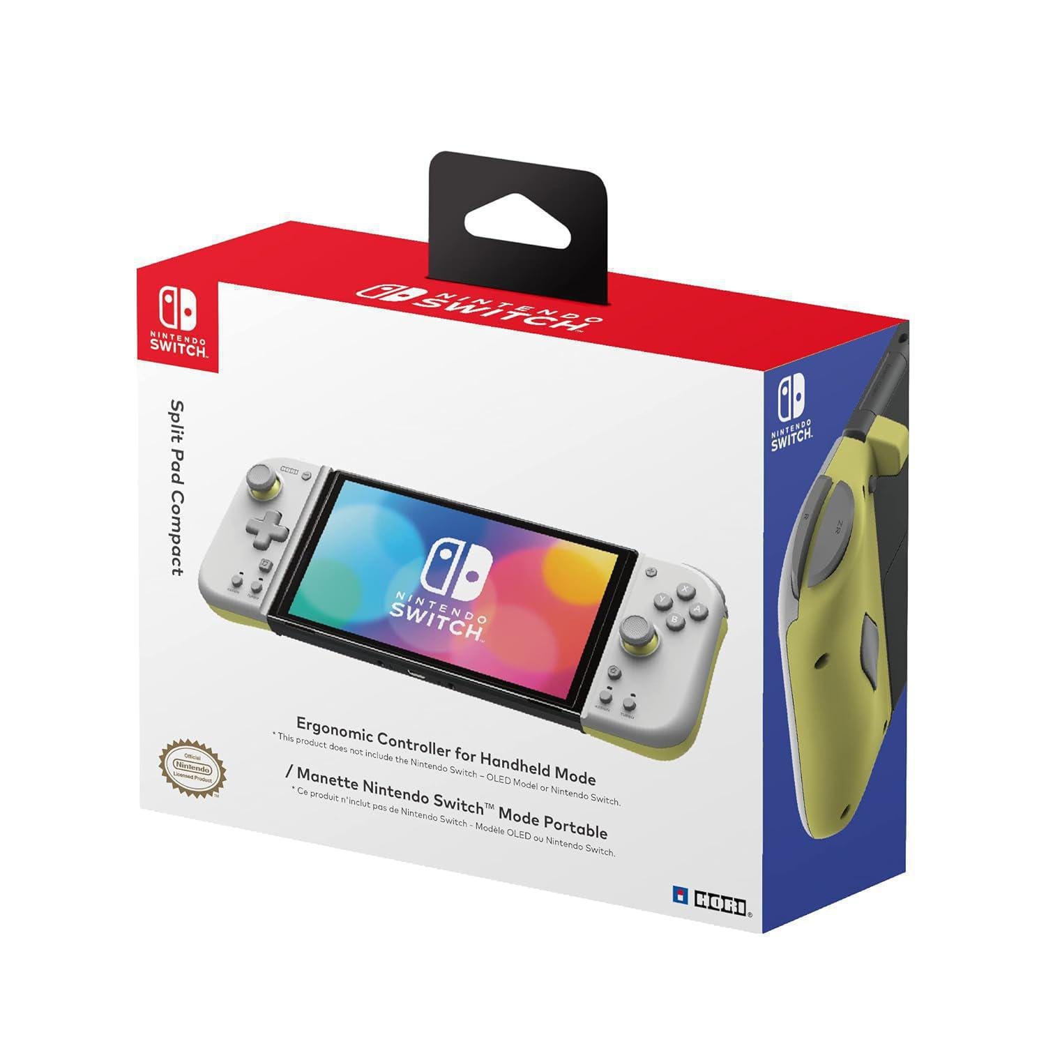 HORI (NSW-373U) SPLIT PAD COMPACT (LIGHT GRAY & YELLOW) - FOR SWITCH OLED/SWITCH - Image 4