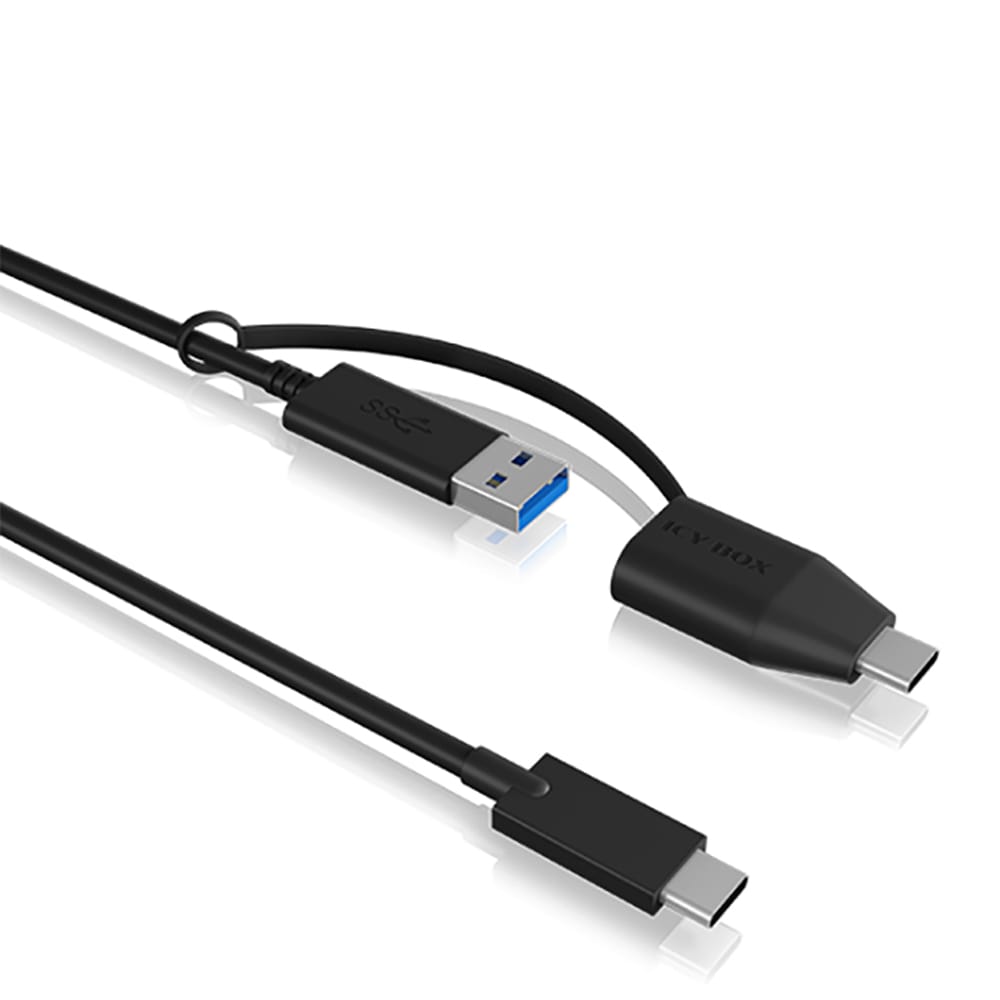 ICY BOX TYPE-C 3.2 TO USB 3.1 & TYPE-C ADAPTER 0.35M BLACK - Image 4