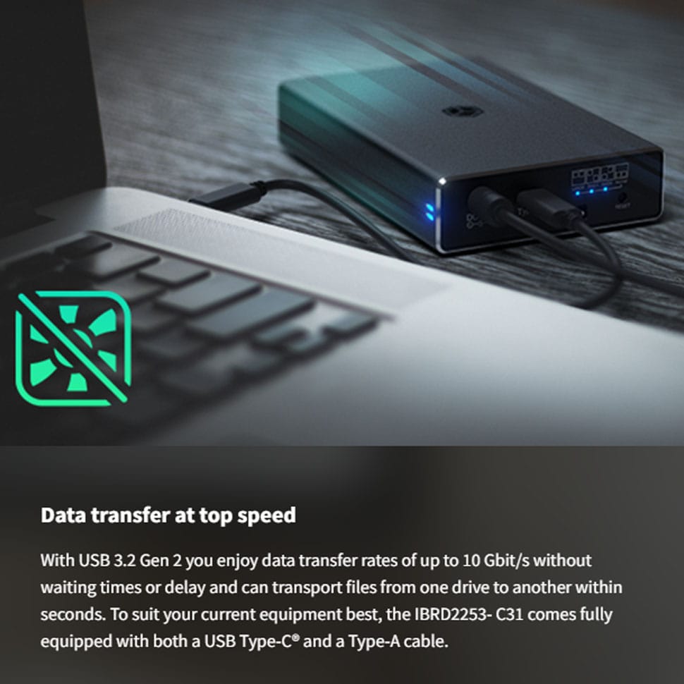 ICY BOX TYPE-C 3.2 GEN2 RAID ENCLOSURE FOR 2xHDD/SSD BLACK - Image 3