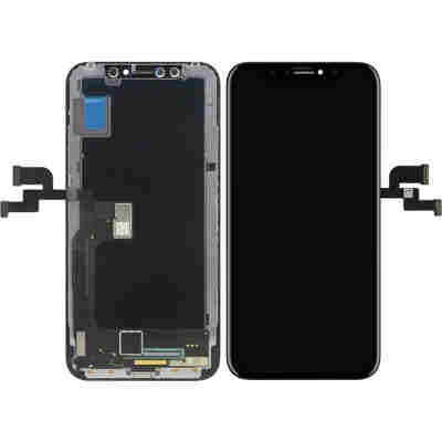 TW INCELL LCD ILCD-015 για iPhone Χ, camera-sensor ring, earmesh, μαύρη