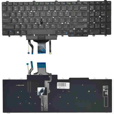 Πληκτρολόγιο για Dell Latitude 5580/E5550 KEY-112 με trackpoint, μαύρο