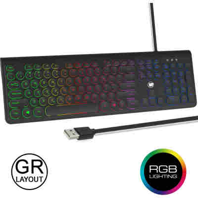 LAMTECH RAINBOW WIRED USB KEYBOARD WITH ROUND KEYS