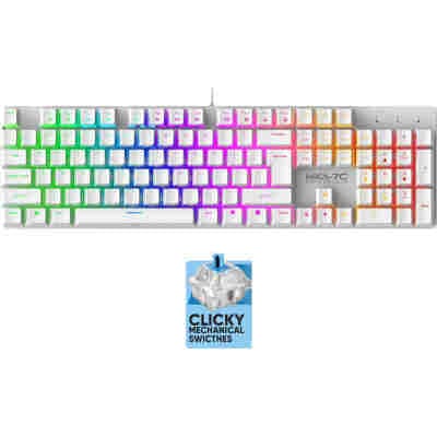 ARMAGGEDDON MECHANICAL HOT-SWAP KEYBOARD 12FX BACKLIGHT BLUE SWITCH MKA-7C 2024 WHITE CLICKY