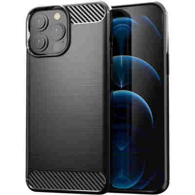 POWERTECH Θήκη Carbon MOB-1657 για iPhone 13 Pro, μαύρη