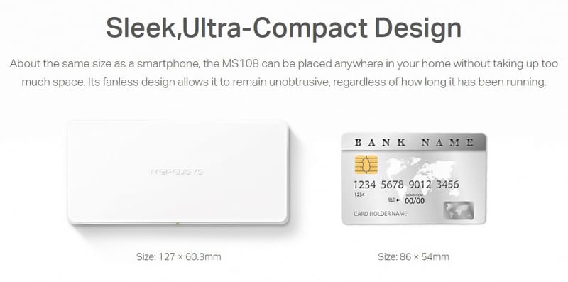MERCUSYS Desktop Switch MS108, 8x 10/100 Mbps, Ver. 2 - Image 3