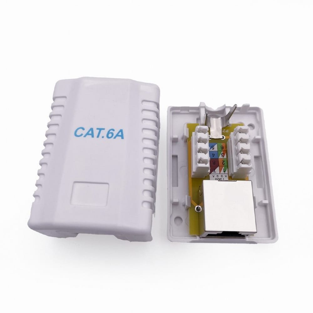 CABLEXPERT CAT6A FTP SINGLE PORT SURFACE MOUNT BOX WHITE - Image 4