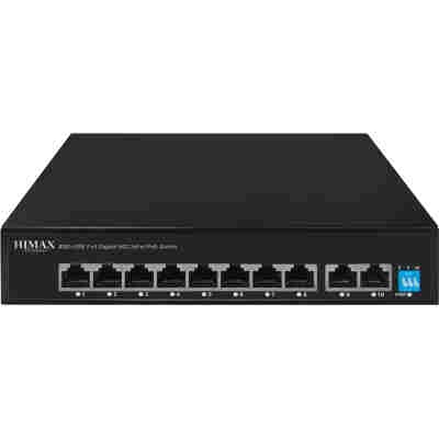 HIMAX PoE switch PS1802G, 8x Ethernet PoE & 2x Ethernet θύρες, έως 1000Mbps