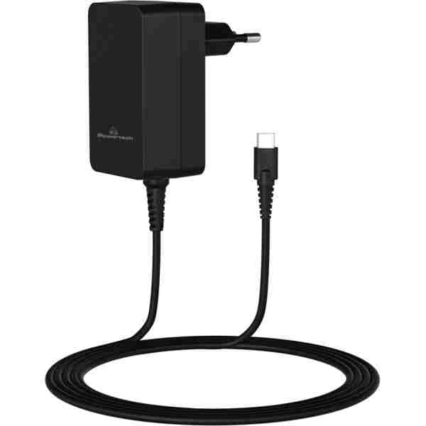 POWERTECH φορτιστής laptop PT-1155, USB-C PD, universal, 45W, μαύρος