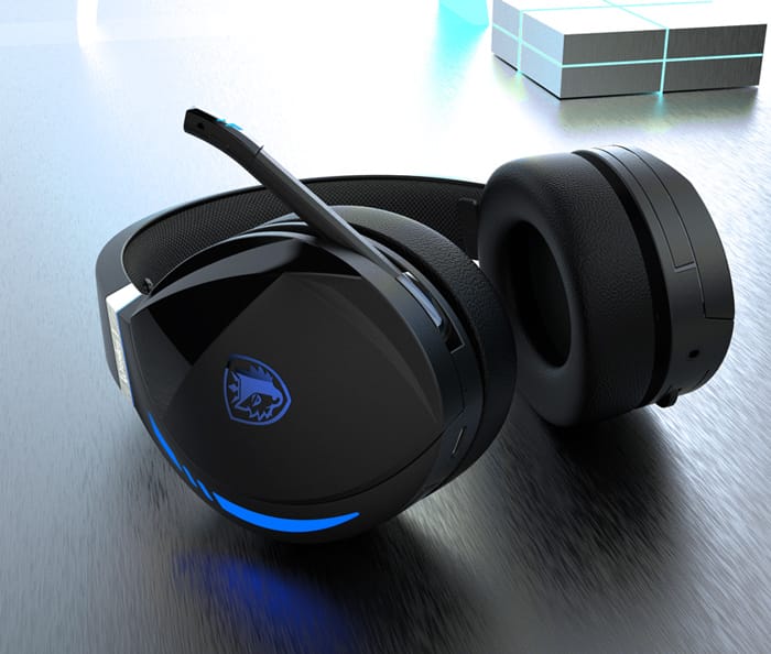 SADES gaming headset Warden I, wireless & wired. multiplatform BT, μαύρο - Image 4