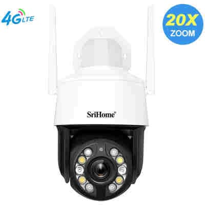 SRIHOME 4G LTE PZT IP CAMERA 5MP QHD 20x ZOOM