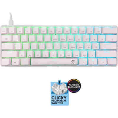 WHITE SHARK MECHANICAL KEYBOARD BLUE SWITCH GK-004221 WHITE