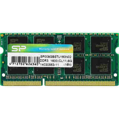 SILICON POWER Μνήμη RAM DDR3 SODimm, 8GB, 1600MHz, CL11