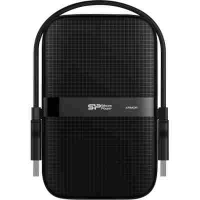 SILICON POWER εξωτερικός HDD Armor A60, 4TB, USB 3.2, μαύρος
