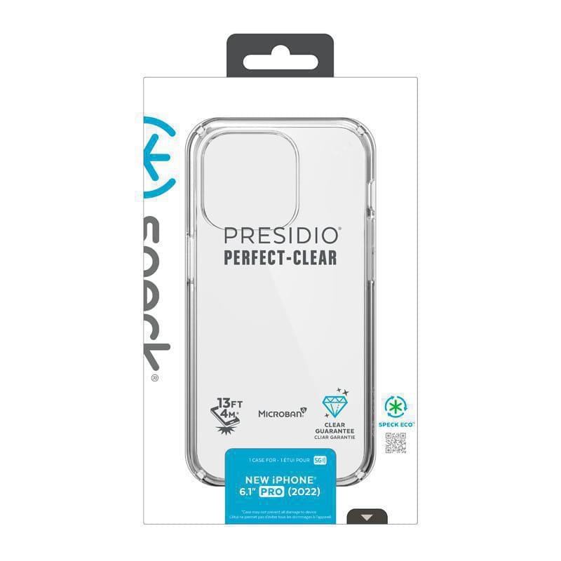 SPECK IPHONE 14 PRO CASE (150147-5085) PRESIDIO PERFECT CLEAR (CLEAR/CLEAR) - Image 3