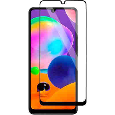 POWERTECH tempered glass 5D TGC-0473, Samsung A31, full glue, μαύρο