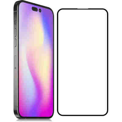 POWERTECH tempered glass 5D TGC-0582, iPhone 14 Pro Max, full glue μαύρο