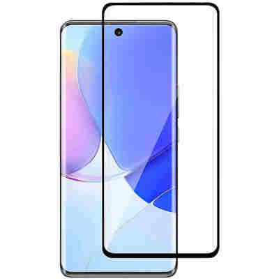 POWERTECH tempered glass 5D, full glue, curved, Huawei P50 Pro, μαύρο
