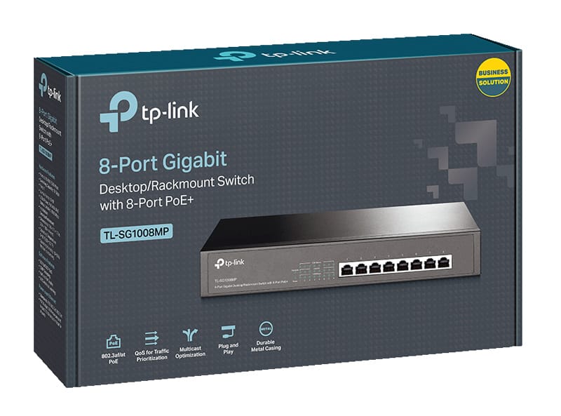TP-LINK desktop/rackmount switch TL-SG1008MP, 8-Port PoE+, Ver. 2.0 - Image 3