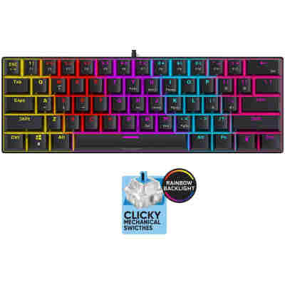 ARMAGGEDDON 61-KEYS WIRED MECH KEYBOARD BL.SW. MKA-1C CORE CLICKY BLACK