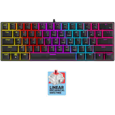 ARMAGGEDDON 61-KEYS WIRED MECH KEYBOARD RED.SW. MKA-1C CORE LINEAR BLACK