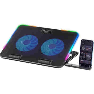 ALCATROZ NOTEBOOK & PHONE COOLING STAND 2 FANS VENDAVAL G2 RGB BLACK